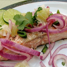 Roast Salmon With Lime Salsa