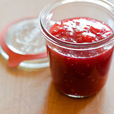 Rhubarb Raspberry and Cardamom Jam