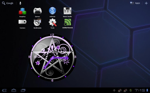 Pentacle Clock Widget HD