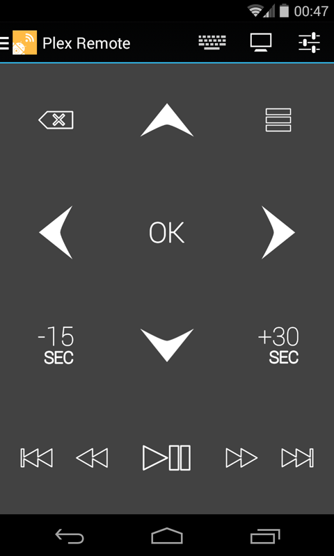 Android application Remote Control for Plex HT screenshort