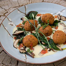 Tofu Fritters with Coconut Corn Broth