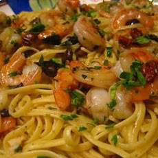 Lemon Pepper Linguine with Spicy Shrimp