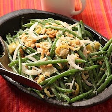 Green Bean Salad with Pickled Peppers and Anchovy Dressing