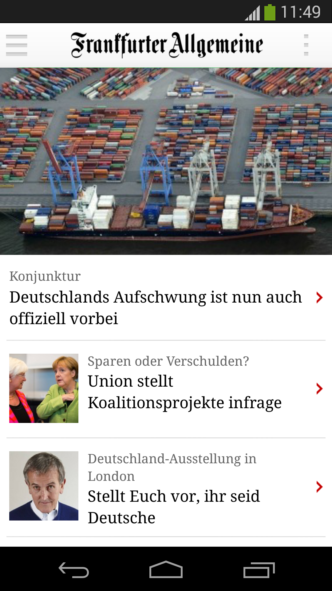 Android application FAZ.NET - Nachrichten screenshort