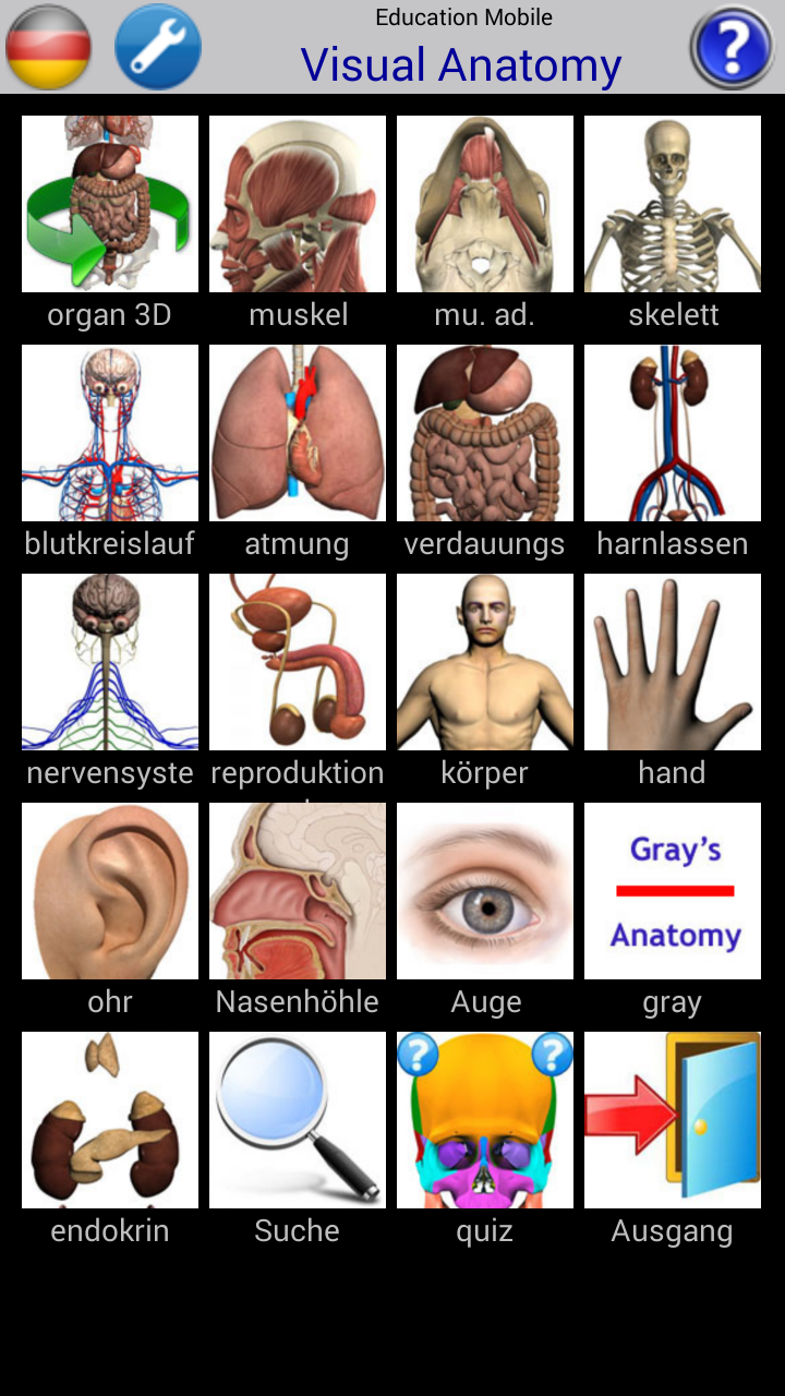 Android application Visual Anatomy 2 screenshort