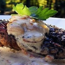 Filet Mignon with Bacon Cream Sauce