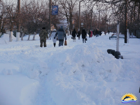 Очаков. Снегопад