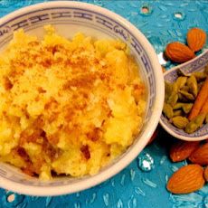 Baked Saffron Rice Pudding