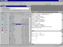Het Navigator Window van Visual dBASE en het Command Window waarin commando's getypt kunnen worden. Het resultaat verschijnt vervolgens in het onderste deel het het venster.