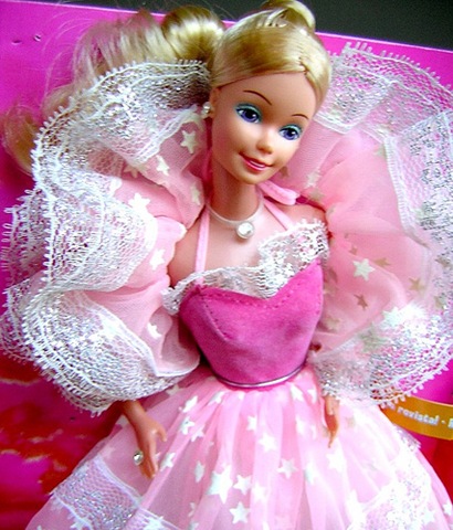 barbie con vestido de estrellas