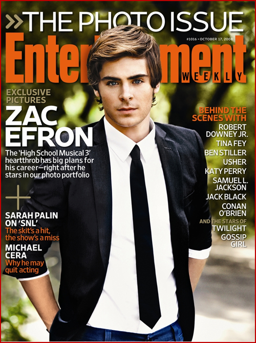Zac Efron-Entertainment Weekly October 2008 Cover Photo