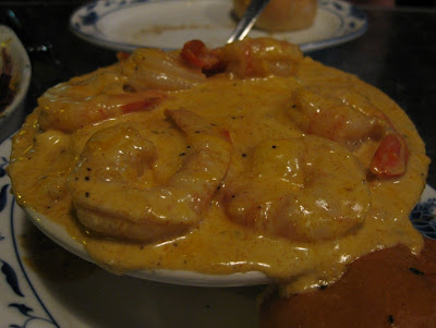 Cheese Grits with Shrimp at Tapas By Anna in Savannah, Georgia