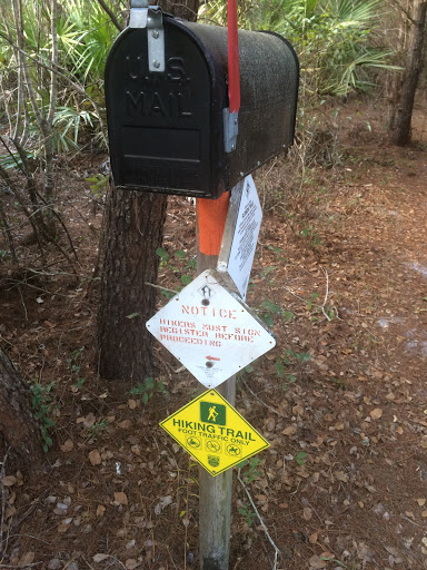Hiker Registry for Seminole Woods Section of the FT
