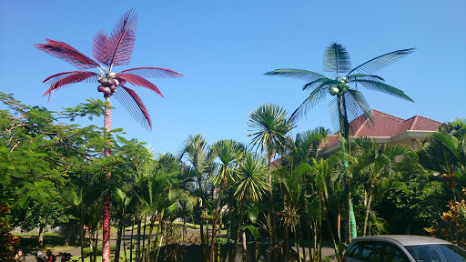 Red Green Coconut Tree Replica