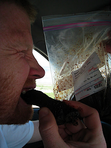 Brendan getting down on some Dell Jerky