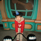 Kai lifting weights in Toon Town