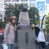 The original photo of Hachiko, before the dog was digitally removed