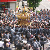 A Mikoshi being carried near Akihabara station, as part of the 2007 Kanda Matsuri
