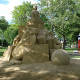 A sand sculpture at Franklin Square Park