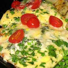 Brie, Fresh Herb, Tomato Omelet for 2