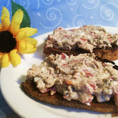 Herbed Cream Cheese Bruschetta on Baguette Toasts
