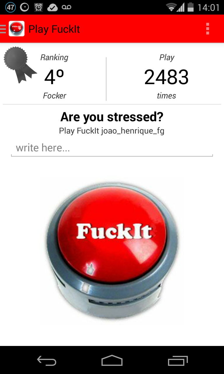 Android application FuckIt screenshort