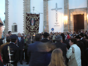 El estandarte de San Gregorio, presente entre los hermanos de la Cofradía de la Virgen de Luna.Foto: Pozoblanco News