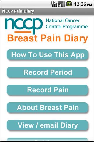 NCCP Breast Pain Diary