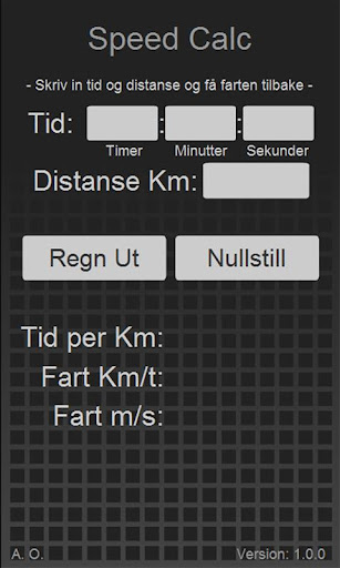 Speed Calc