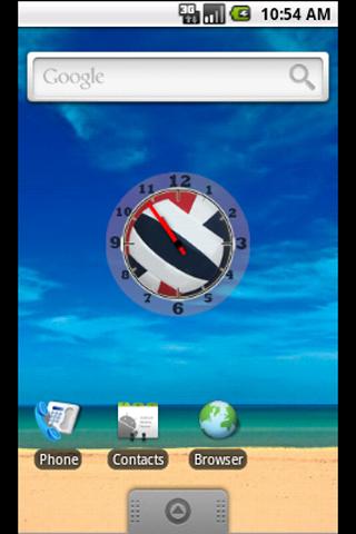 Volleyball Clock Widget-RWB