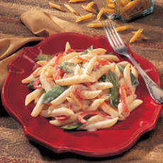 Roasted Garlic Parmesan Penne Primavera