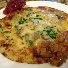 Rosti With Bacon, Mushrooms, Onion, and Havarti