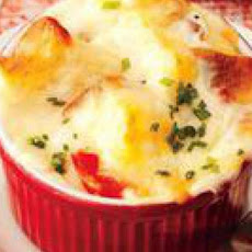 Individual Roasted Pepper & Ham Stratas