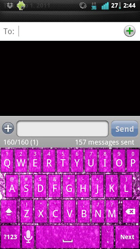 Pink Glitter Keyboard Skin