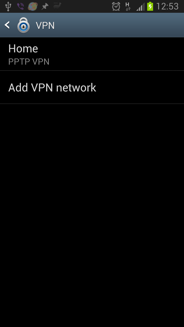 Android application VPN shortcut screenshort