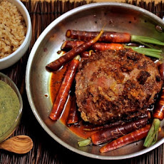 Dijon Crusted Lamb Roast with Mint Sauce