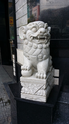 Lion Statue In Front Of EXIMBANK Branch