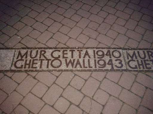 Mur Getta Warszawskiego 1940 - 1943 Strona Wschodnia Przy Osi Saskiej
