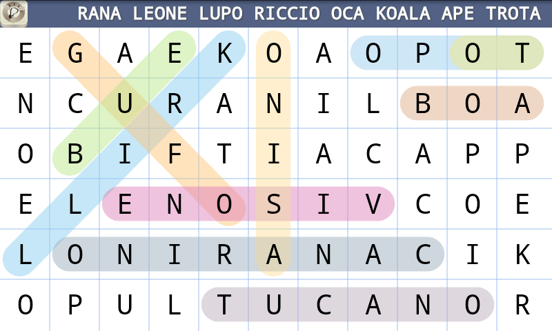 Android application Word Search Puzzle screenshort