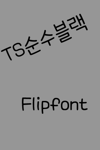 TS순수블랙 한국어 FlipFont