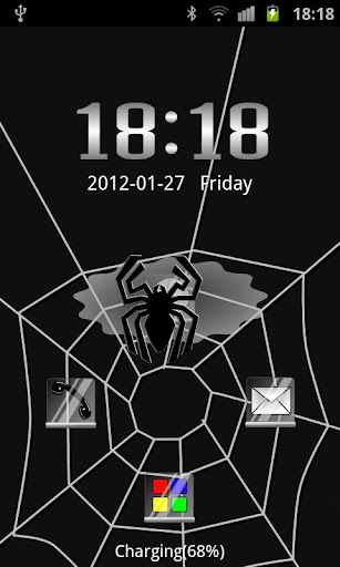 【免費個人化App】GO Locker Black Spider Theme-APP點子