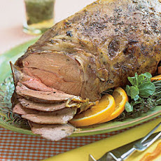 Roast Leg of Lamb with Fresh Mint Sauce
