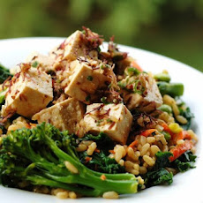 Kale, Brown Rice and Tofu Poke Salad