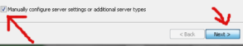 Manually configure and click next
