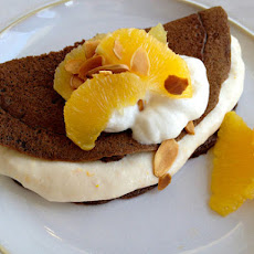 Chocolate Crepes with Orange Creme