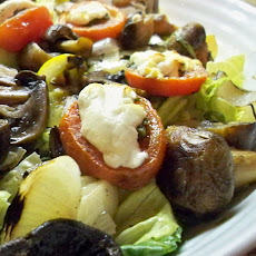 Grilled Veggie Salad with Goat Cheese and White Truffle Oil