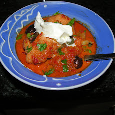 A cream cauliflower and red pepper duet
