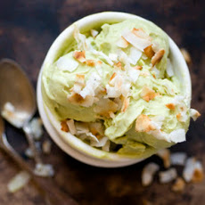 Avocado-coconut ice cream (adapted from Absolutely Avocadoes, by Gabi Dalkin)
