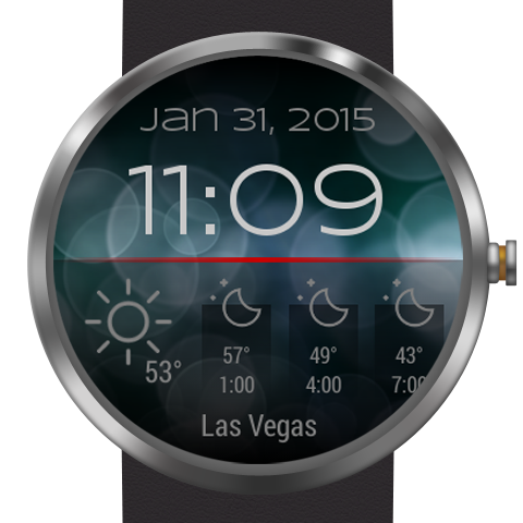 Android application Weather for Bokeh Watch Face screenshort