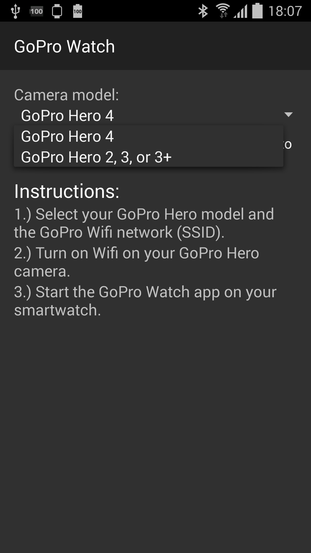 Android application Remote Control for GoPro Hero screenshort